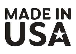 Made in USA the A in USA is filled with a white star on black lettering