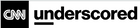CNN Underscored logo is black and white in a rectangle with the un underlined in black