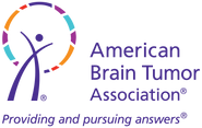 American Brain Tumor Association official logo with the tagline Providing and pursuing answers. The logo is colorful in purple teal magenta and orange and has a registered trademark.
