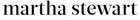 Martha Stewart logo is all lower case serif type in black
