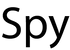 Spy text in black letters