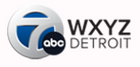 WXYZ ABC Detroit logo is black sans serif type with a 7 in a blue circle and abc in a black circle with white type