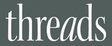 Wad-Free recommended by Threads Magazine logo is white lower case letters in a grey rectangle with the a in italics